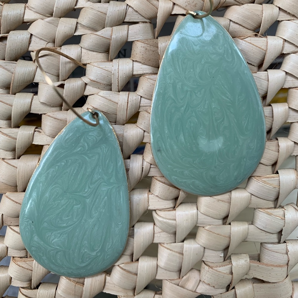 Teardrop Teal Earrings